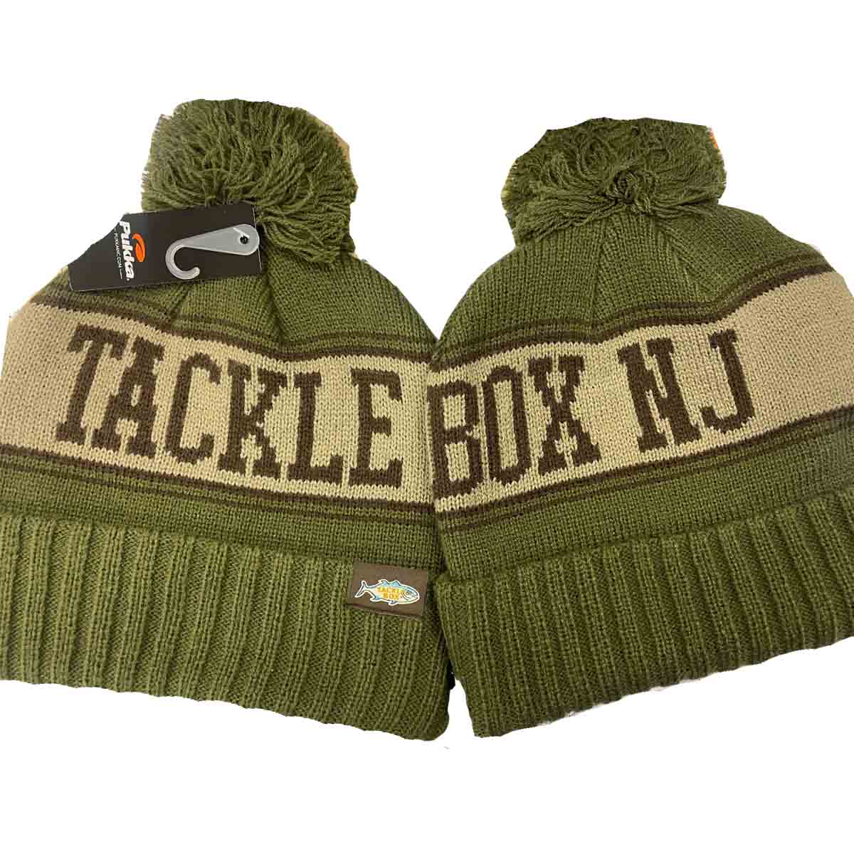 Tackle Box Pom Beanie - Maroon / White / Steel / Black – Tackle Box NJ